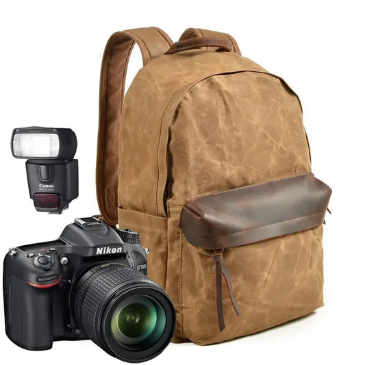 KTX-236947 Custom Design Waterproof Canvas Backpack for Video Camera with Zipper Closure and Durable Polyester Lining