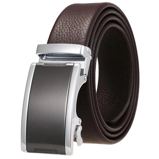 KTX-831059 Automatic Buckle Belt for Men in First Layer Cowhide - Model LY87363-5