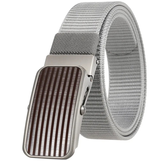KTX-765523 Men's Nylon Braided Roller Buckle Belt - Adjustable & Durable Design