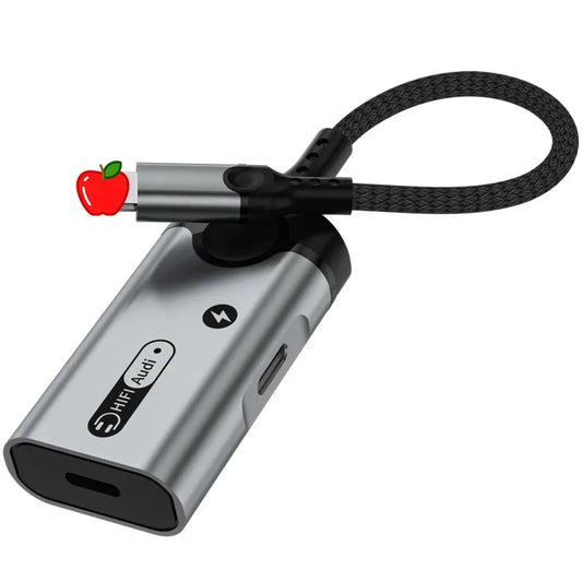 KTX-571411 8-Pin Dual Headphone and Charging Adapter - 2-in-1 AUX Splitter Converter