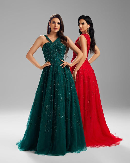 KTX-626387 Elegant Red Women's Dress - Timeless Design and Flattering Fit