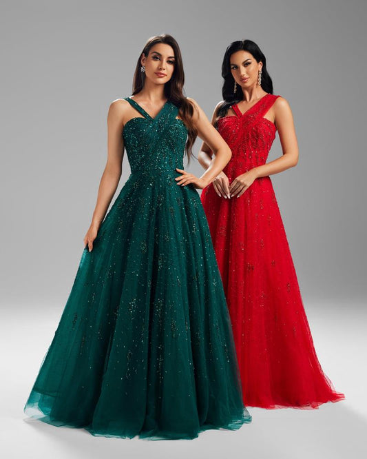 KTX-626387 Elegant Red Women's Dress - Timeless Design and Flattering Fit