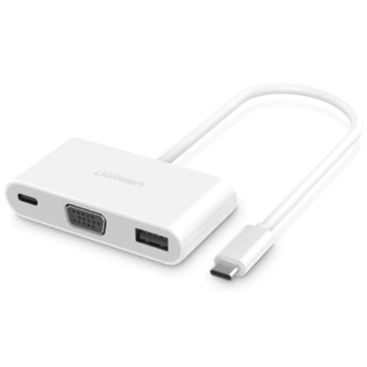 KTX-368531 Type-C to VGA USB Splitter Hub with Charging Support, Compatible with MacBook and Microsoft Lumia 950XL