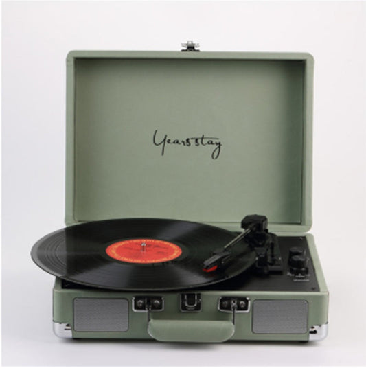 KTX-098579 Bluetooth Leather Case Phonograph Turntable for Vinyl and Film Records in Multiple Colors