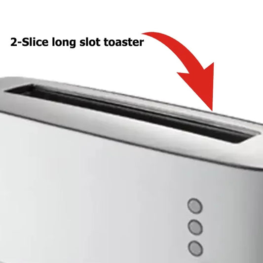 KTX-173587 1000W Slim Two Slice Toaster with 6 Setting Shade Control