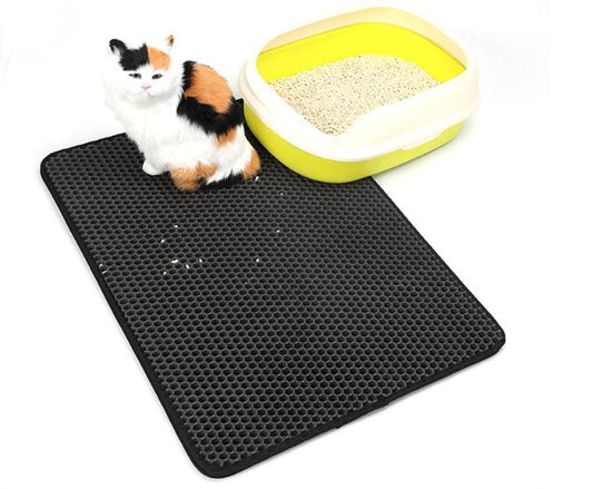 JMT-568970 Double Cat Litter Mat, EVA Material, Easy Clean and Quick Drying, Various Sizes and Colors Available