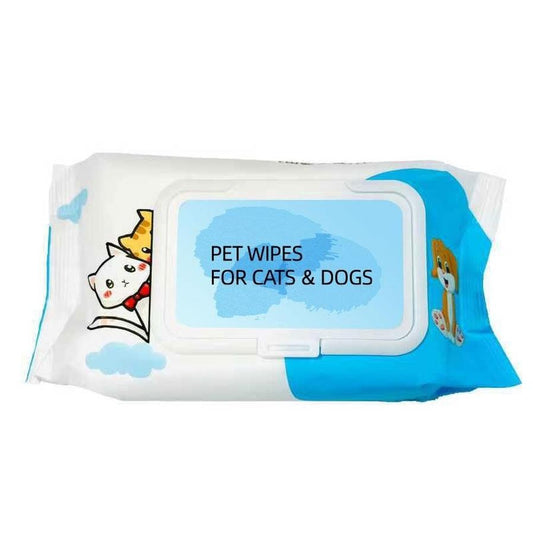 JMT-577034 Plant-Based Unscented Pet Wipes for Dogs and Cats ¨C Gentle Cleaning for Paws, Ears, Fur, and Eyes ¨C 80 Moist Wipes