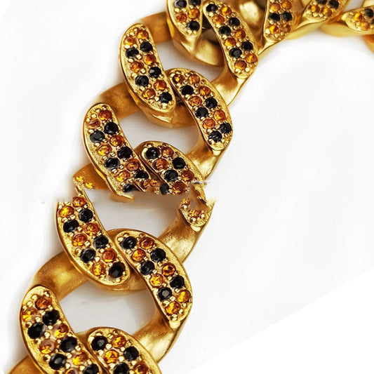 JMT-579530 Diamond Dog Chain Necklace ¨C Stylish and Reflective Accessory for Your Pet (Multiple Sizes Available)