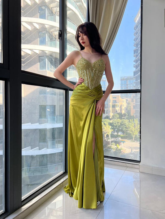 KTX-314515 Elegant Green Women's Dress - Versatile Fashion for Any Occasion