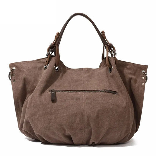 KTX-971539 Eco-Friendly Cotton Canvas Tote Handbag for Women - Size 32cm x 12cm x 38cm