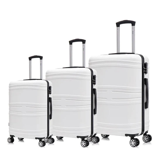 KTX-013843 Fashionable 3-Piece Travel Trolley Suitcase Set with Double Wheels – 20"/24"/28" Sizes