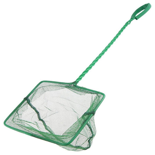 JMT-642122 Telescopic Fishing Net for Aquarium - Round & Square Sizes Available 3-12 Inches, Green
