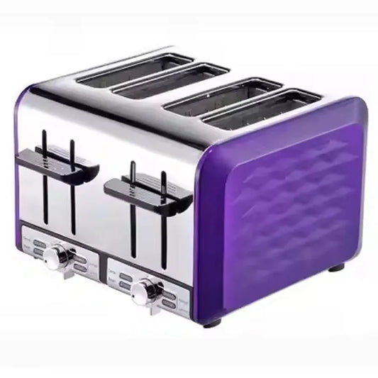 KTX-632339 1700W Purple Stainless Steel Electric Toaster for Home Use