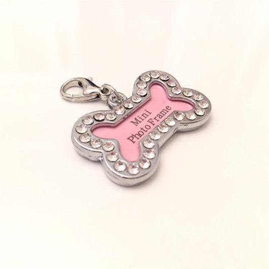 JMT-677834 Metal Dog Pendant with Diamond Bone Pattern for All Seasons Jewelry