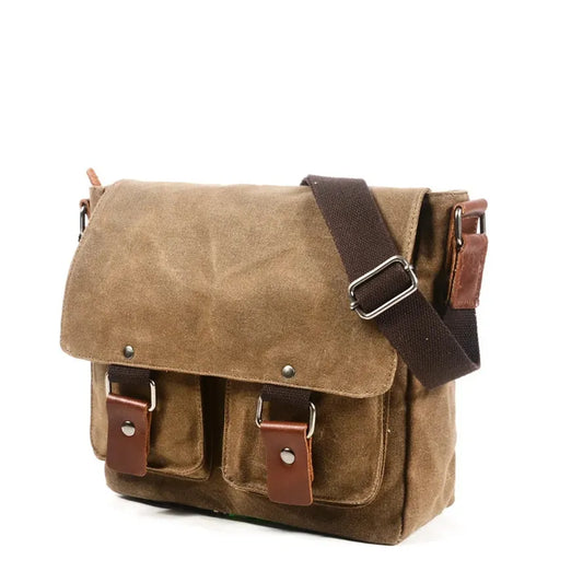 KTX-614355 Large Capacity Motorcycle Side Bag Thickened Canvas Luggage with Zipper Closure