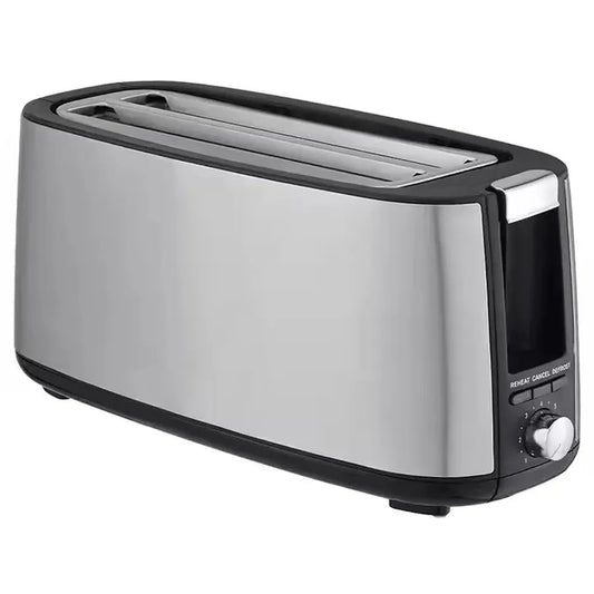 KTX-566803 1400W Long Slot Retro Toaster - Fits Anywhere, 2 Slice Bread Toaster