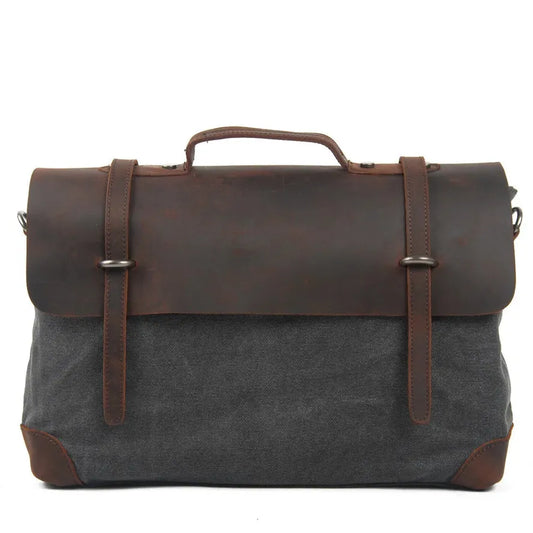 JMT-748554 Retro Leather Large Capacity Messenger Bag for 13-15 Inch Laptops в with Eco-Friendly Materials