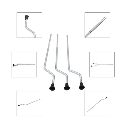 KTX-517587 Metal Drum Legs with Anti-Skid Surface for Percussion Instruments - Silver Finish