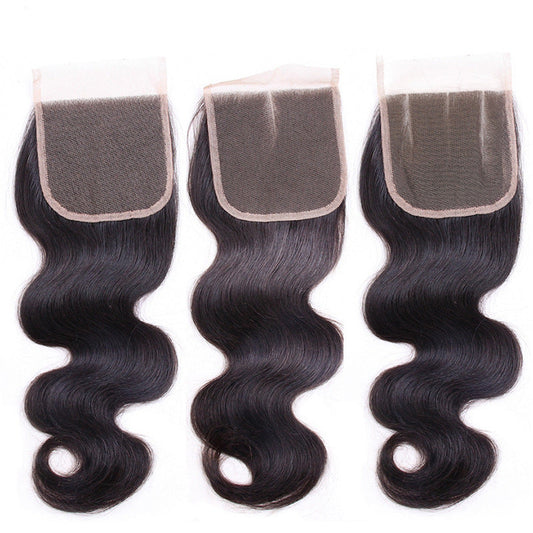 KTX-436563 Real Human Hair Body Wave 4X4 Lace Closure - Multiple Lengths Available