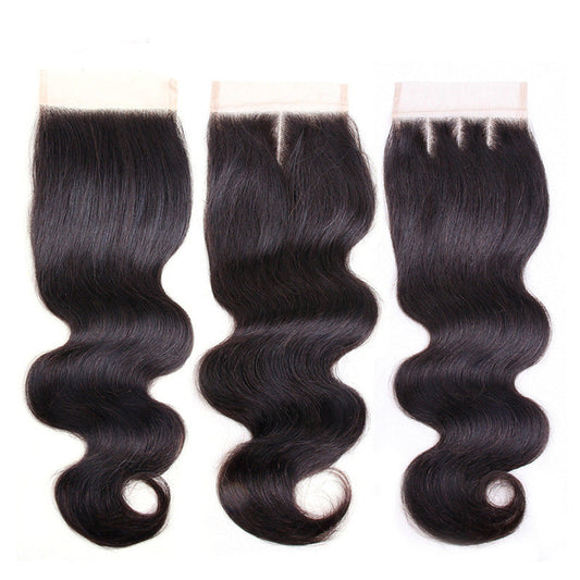 KTX-436563 Real Human Hair Body Wave 4X4 Lace Closure - Multiple Lengths Available