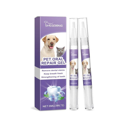 JMT-806410 Pet Oral Repair Gel with Natural Extracts - Includes Healing Chamomile, Lemon, Mint, and Gallnut Extracts, 6ml Pack