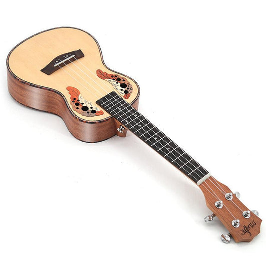 KTX-664467 23-Inch Spruce Ukulele with Grape Hole Design