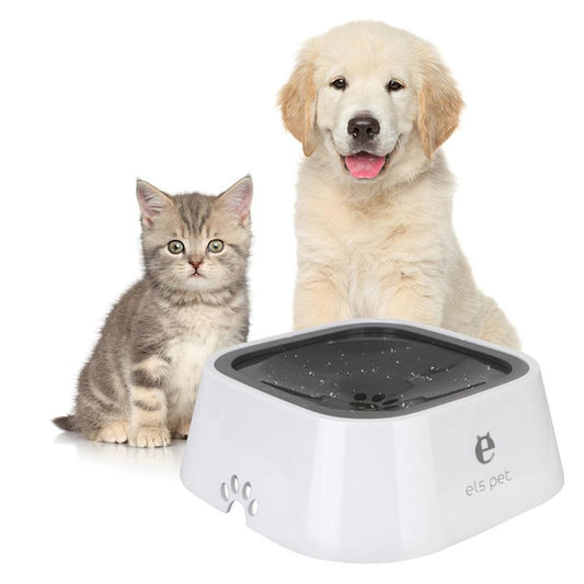 JMT-821770 Slow Water Feeder Pet Fountain - 1.5L Floating Water Bowl with Anti-Overflow Design for Cats and Dogs