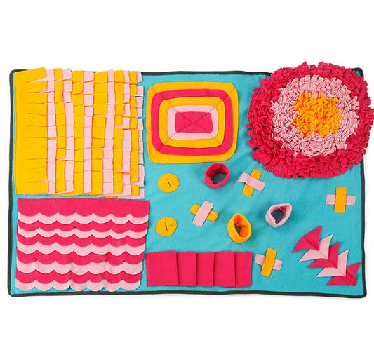 JMT-831114 Interactive Pet Snuffle Training Blanket for Dogs and Cats - Feeding Mat for Foraging Skills and Activity