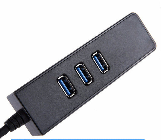 KTX-920275 USB 3.0 Gigabit Ethernet Hub with LED Indicators, Model xjx-qz3.0u, 10/100/1000 Mbps Transmission Rate