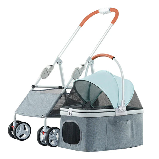 JMT-846410 Pet Stroller for Small Dogs with Detachable 4-Wheel Design