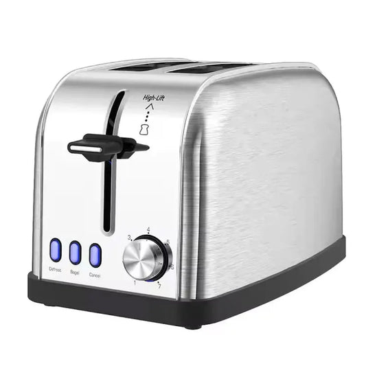KTX-468499 Stainless Steel Digital Retro Toaster - 2 Slice, 950W Power, CE/ETL Certified