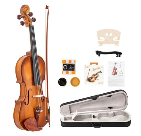 KTX-566163 Solid Wood Rosewood Violin Accessories in Matte Natural Finish