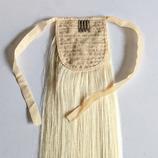 KTX-371027 Real Hair Velcro Ponytail Extension - Seamless Long Tress Wig Available in Various Lengths and Colors