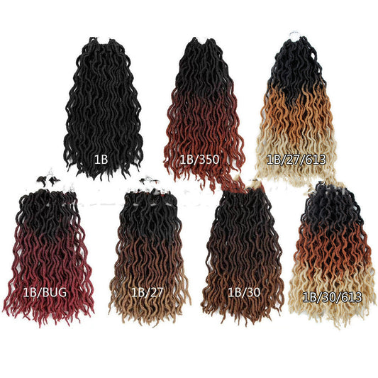 KTX-895315 Ombre Curly Synthetic Crochet Hair Extensions for Ladies - Multiple Color Options Available