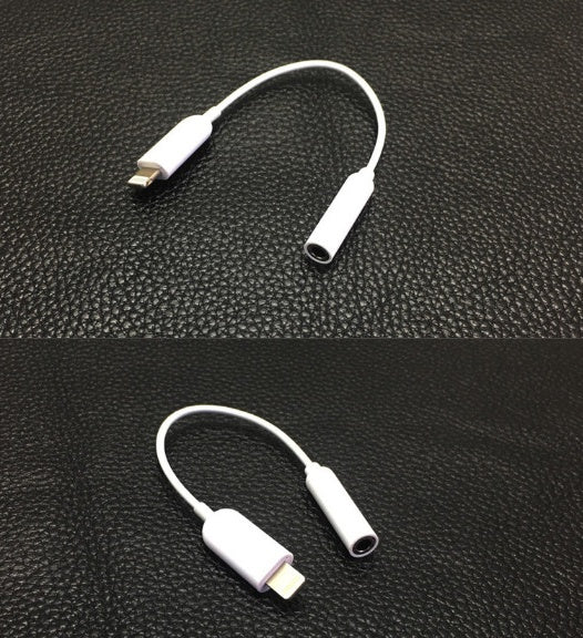 KTX-000339 Lightning to 3.5mm Headphone Adapter for iPhone - 0.2M Length, Plug and Play TPU Rubber Connector