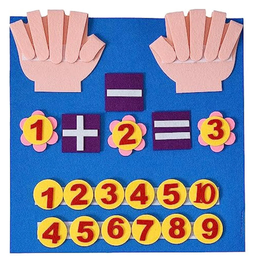 Felt Finger Numbers Counting Board - Educational Toy for Early Math Learning