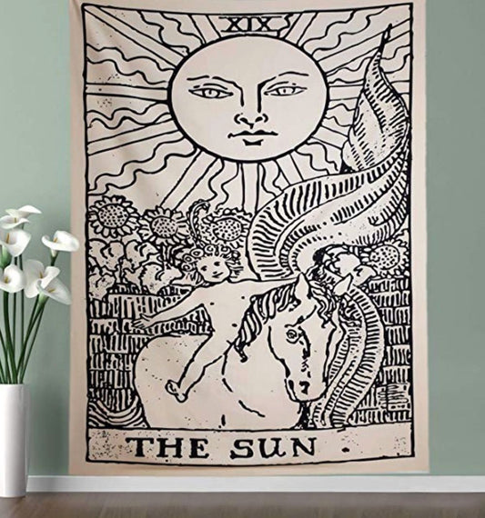 KTX-027667 Elegant European Sun Tapestry in Durable Polyester Material