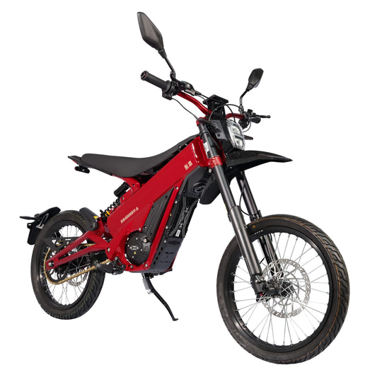 KTX-050067 Powerful 60V 6500W Mid-Drive Electric Off-Road Dirt Bike with Dual Hydraulic Suspension and Oil Pressure Disc Brakes