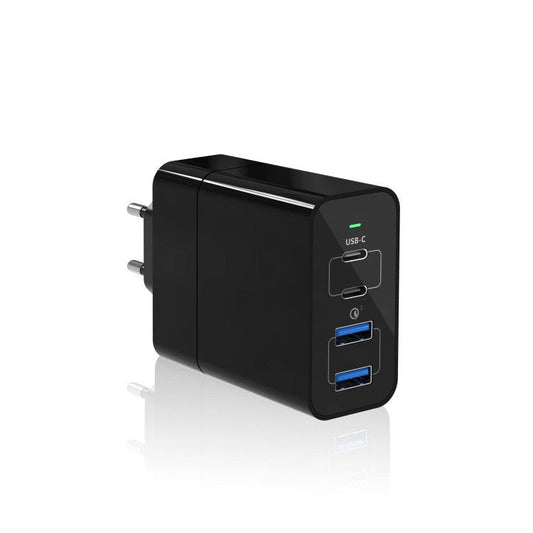 KTX-051731 Dual Port USB-C Charger with 48W Power Delivery, Compact Design, 100-240V Input