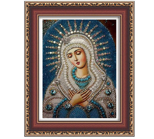 KTX-122643 5D Diamond Painting of Virgin Mary on Canvas, 30x40CM Handmade Craft, Frameless Artwork