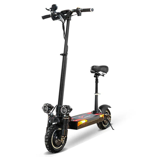 KTX-145875 Dual Motor Electric Scooter with 10-Inch Tires, 65km/h Speed, 75km Range, Foldable Design, Adjustable Seat