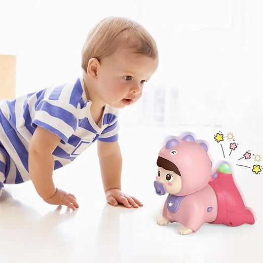 KTX-216915 Baby Electric Crawling Doll Toy for Infants and Toddlers - 14.5cm Touch-Sensitive Educational Toy