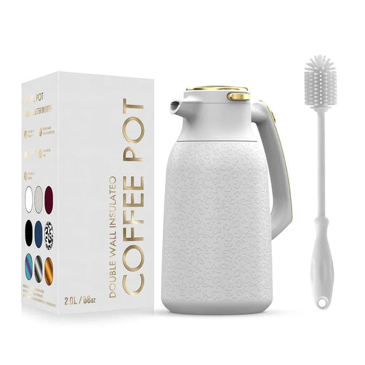 KTX-235539 Custom Insulated Double Wall Stainless Steel Vacuum Coffee and Tea Carafe