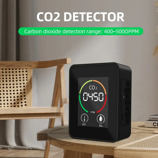 KTX-257683 Portable Digital Air Quality Monitor for Temperature, Humidity and CO2 Detection