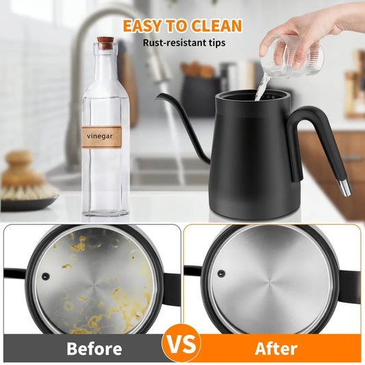 KTX-268307 Smart Gooseneck Electric Kettle for Precision Brewing - Mini Coffee and Tea Water Boiler