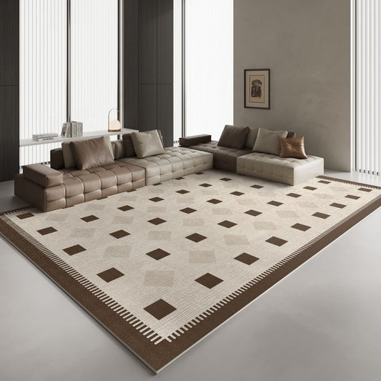 KTX-329043 Geometric Pattern Stain-resistant Non-slip Crystal Velvet Carpet in Multiple Sizes