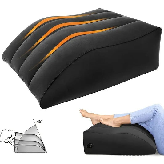 KTX-337363 Inflatable Calf Pillow with Soft Flocking Cover for Enhanced Comfort and Support