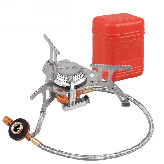 KTX-352851 Portable Mini Camping Gas Stove - 3800W Outdoor Folding Burner for Picnics and Travel