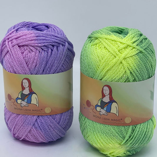 KTX-353171 Cotton Yarn Ball for DIY Weaving - Handmade Temperature Change Wool in Green