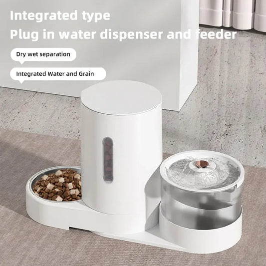 KTX-430995 Automatic Pet Feeder and Water Dispenser with Dry Wet Separation for Dogs and Cats